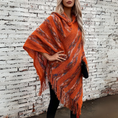 Load image into Gallery viewer, Taurynelle Striped Hooded Knitted Fringed Cape Shawl