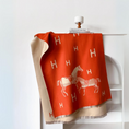 Load image into Gallery viewer, Tempestra Equestrian Orange/Cream Stable Reversible Shawl Wrap