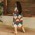 Load image into Gallery viewer, Tenille Blue Teal Aztec Button Down Coat