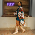 Load image into Gallery viewer, Tenille Blue Teal Aztec Button Down Coat