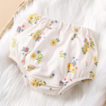 Load image into Gallery viewer, Tiffany 4 Piece Baby Girls Floral Romper Shorts Headband Socks set: 1 charming Romper, 1 pair of Shorts for easy movement, 1 cute Headband for extra flair, and 1 pair of Socks for snug comfort.