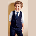 Load image into Gallery viewer, Ethan Navy 3 Piece Toddler Waistcoat Set