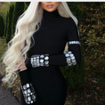 Load image into Gallery viewer, Velka Studded Long Sleeve Mock Neck Knit Dress