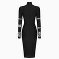 Load image into Gallery viewer, Velka Studded Long Sleeve Mock Neck Knit Dress