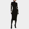 Load image into Gallery viewer, Velka Studded Long Sleeve Mock Neck Knit Dress