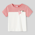 Load image into Gallery viewer, Caleb Color Block White Pink & Floral Toddler's T-Shirt