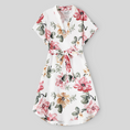 Load image into Gallery viewer, Calista White Pink Floral Woman's Dress
