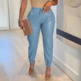 Load image into Gallery viewer, Ianthe Women's Solid Color Faux Leather Drawstring Pants