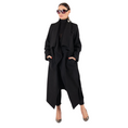 Load image into Gallery viewer, Yasmin Women's Autumn Purple Cashmere Blend Asymmetric Coat