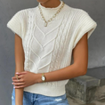 Load image into Gallery viewer, Yvette Mock Neck Short Sleeve Cable Sweater