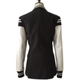Load image into Gallery viewer, Zaza Faux Leather Contrast Baseball Blazer
