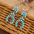 Load image into Gallery viewer, RETRO Geometric Turquoise Earrings