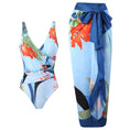 Load image into Gallery viewer, Violet Women's One-piece Slimming Vacation Beach Hot Springs Bikini Set and or Sarong