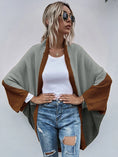 Load image into Gallery viewer, Cavalline Autumn Color Block Lightweight Knitted Cardigan Sweater