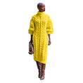 Load image into Gallery viewer, Ariaxa Cable Turtleneck Knitted Pom Pom Maxi Dress