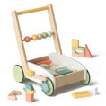 Load image into Gallery viewer, Wooden Baby Push Walker Toy with Blocks Learning Walker Toddler