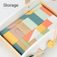 Load image into Gallery viewer, Wooden Baby Push Walker Toy with Blocks Learning Walker Toddler neat storage easy to pack up