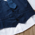 Load image into Gallery viewer, Ethan Navy 3 Piece Toddler Waistcoat Set