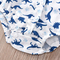 Load image into Gallery viewer, Wyatt 3 Pcs Pants Set with Hat Irresistibly charming baby boy outfit Crafted from cozy blend of cotton and polyester Dinosaur print pattern for added charm Short sleeves and snaps for easy diaper changes