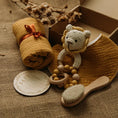 Load image into Gallery viewer, Baby Spa Bath Set Stress-free bath times All-in-one set for a squeaky-clean routine Includes soft cotton and bamboo towel, brush, crochet rattle, milestone card, bracelet, and bib Made with gentle materials for convenience