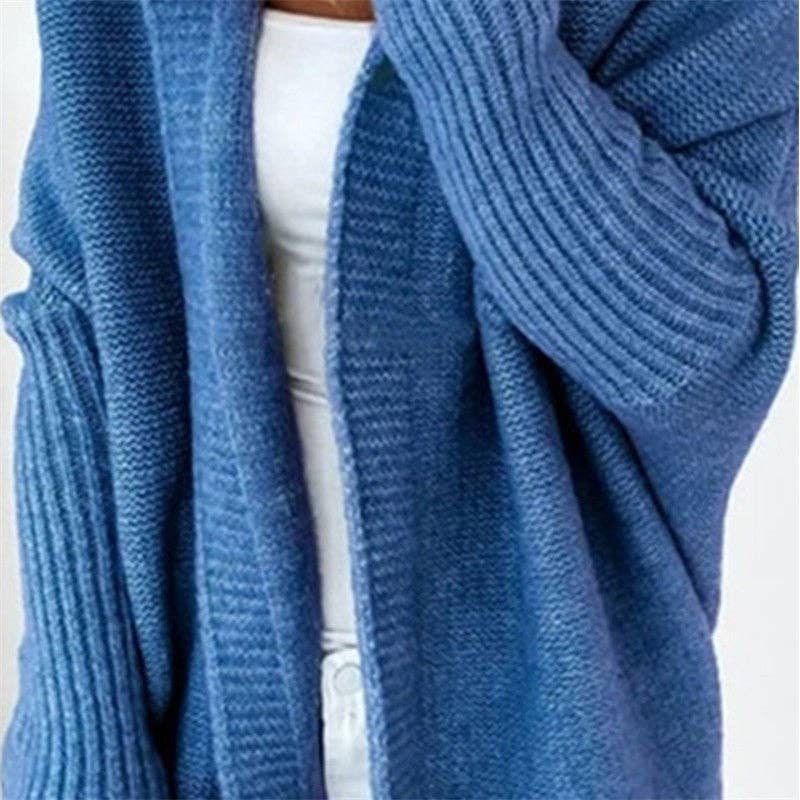 Long Sleeve Hooded Thick Casual Loose Cardigan Sweater