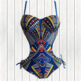 Load image into Gallery viewer, Amarilla Tribal Women's Printed One-Piece Bikini Swimsuit
