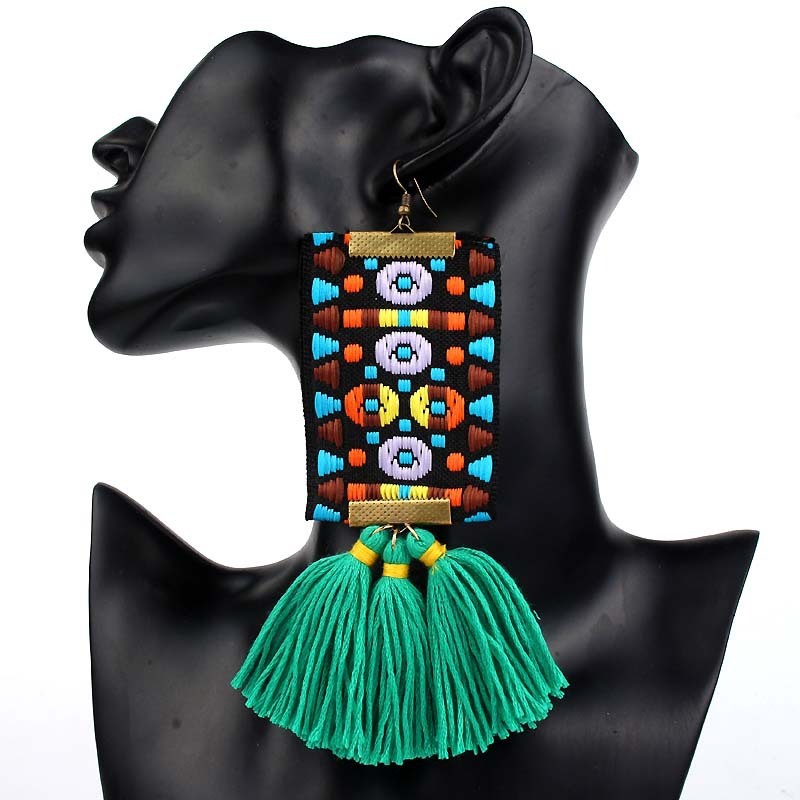 Nia Tribal Tassel Earrings