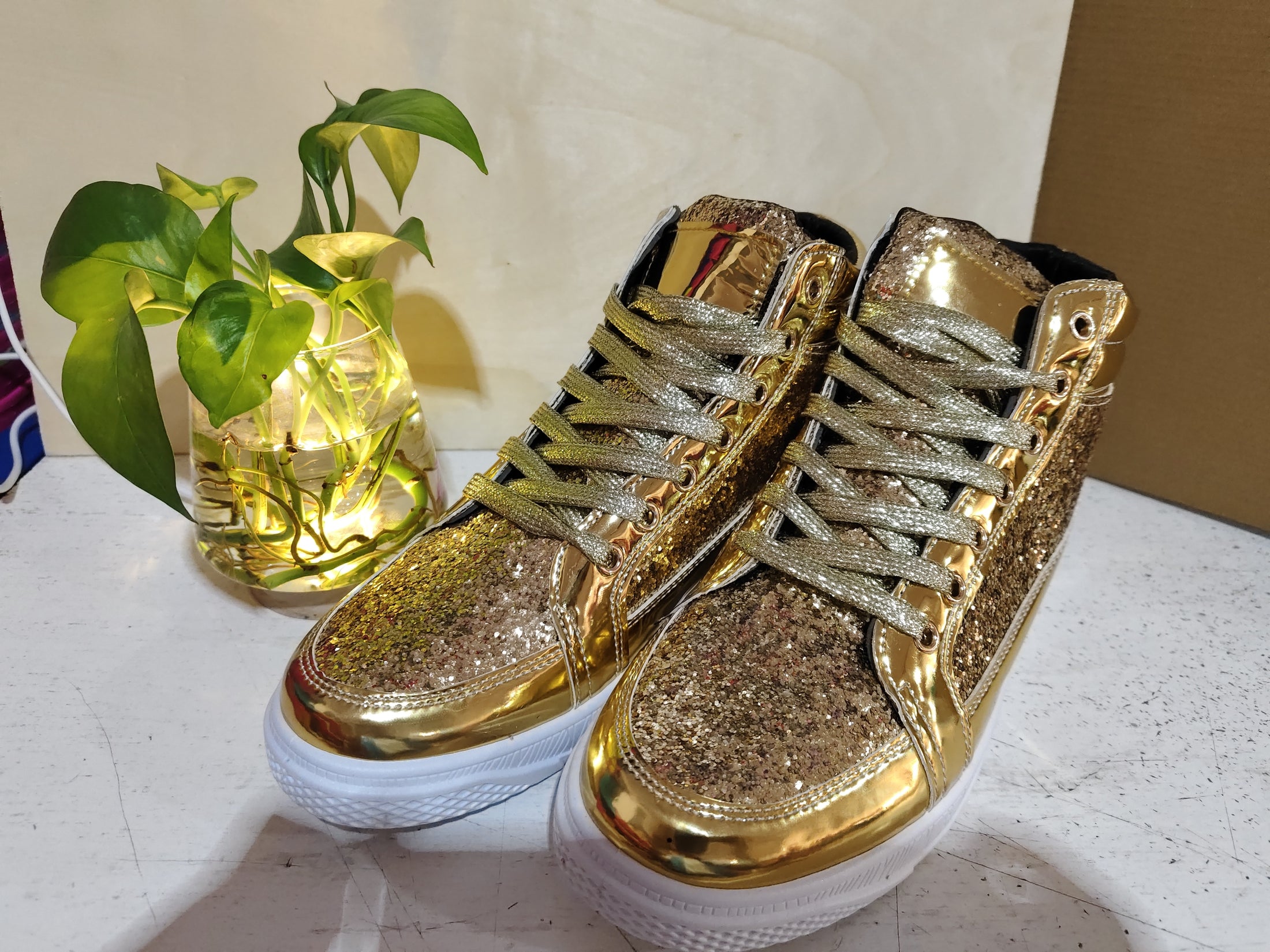 Jett High-Top Patent Leather Sneakers