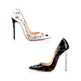 Load image into Gallery viewer, Symphora Patent Leather Music Notes Stilettos
