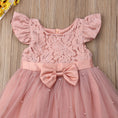 Load image into Gallery viewer, Brittany Lace and Pearls Princess Dress bow
