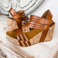 Load image into Gallery viewer, Open Toe Espadrilles Wedge Velcro High Heel Sandals
