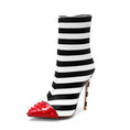 Load image into Gallery viewer, Azelie Studded Striped Ankle Boot | Bold Designer Heels
