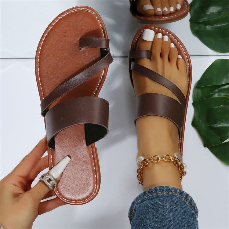 Bria Slippers Fashion Outdoor Thong Sandals Casual Beach Flats