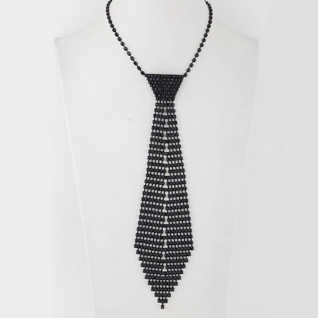 Bejeweled Necktie Statement Necklace
