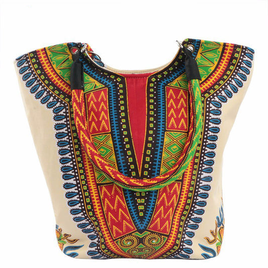 Masego African Ethnic Dashiki Style Handbag