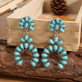 Load image into Gallery viewer, RETRO Geometric Turquoise Earrings
