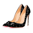 Load image into Gallery viewer, Symphora Patent Leather Music Notes Stilettos
