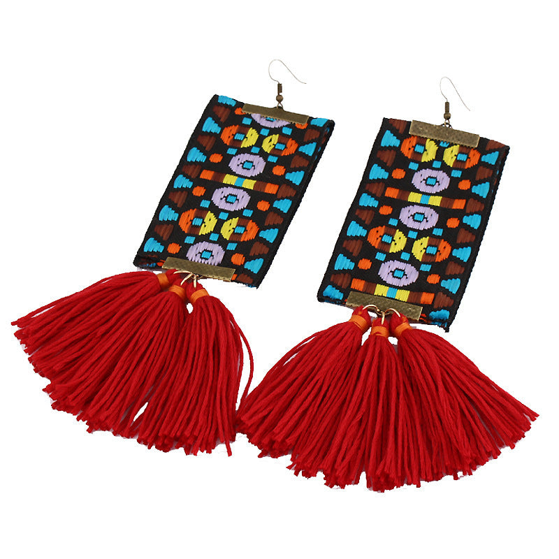 Nia Tribal Tassel Earrings