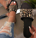 Load image into Gallery viewer, Morgan Women's Sandals Rivet Flats Cool with Spikes Details
