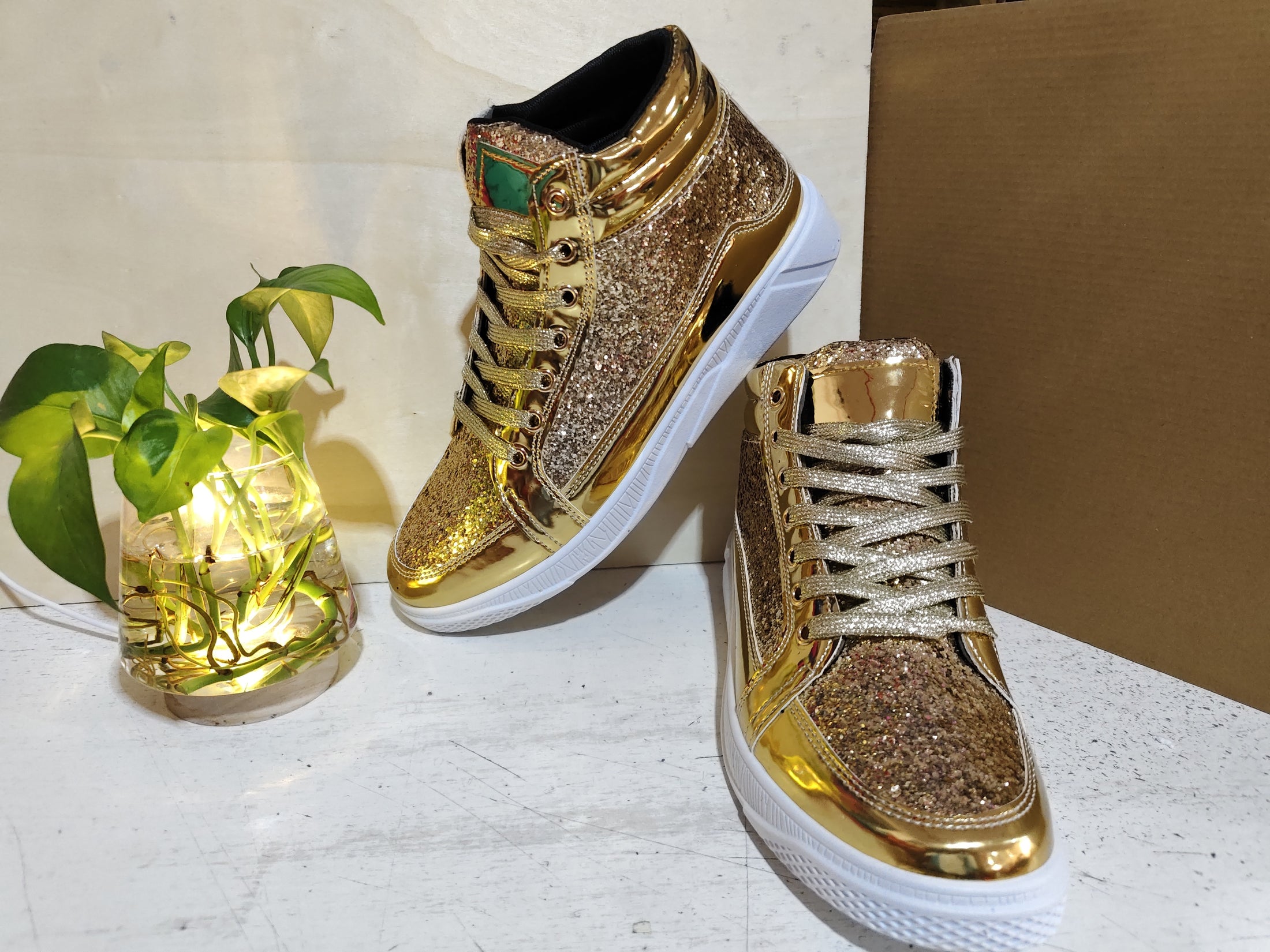 Jett High-Top Patent Leather Sneakers