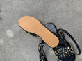 Load image into Gallery viewer, Morgan Women's Sandals Rivet Flats Cool with Spikes Details
