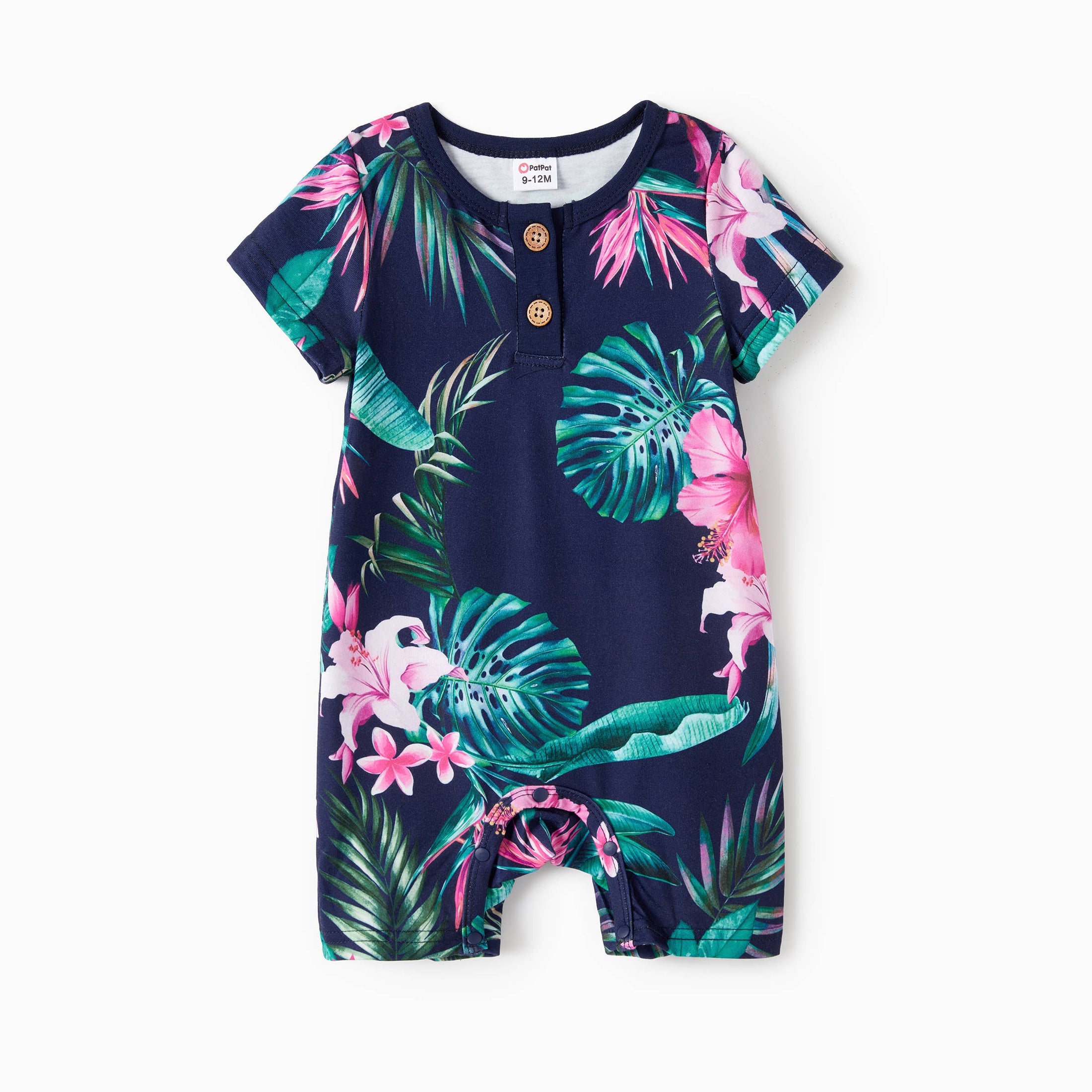 Family Matching Floral Panel Tee and Flower Pattern Dress