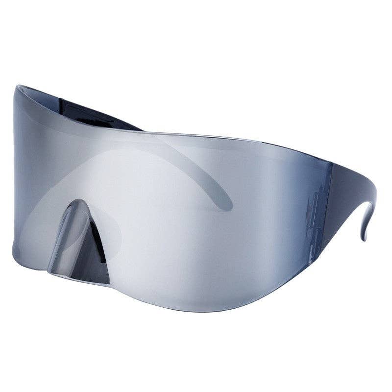 Men's One Piece Large Frame Sports Sunglasses