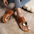 Load image into Gallery viewer, Kemi Gold Cove Thong Summer Slippers for Women
