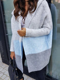 Load image into Gallery viewer, Ravynna Color Block Hooded Cardigan Knit Sweater
