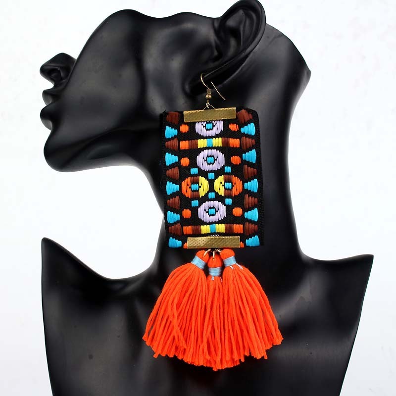 Nia Tribal Tassel Earrings