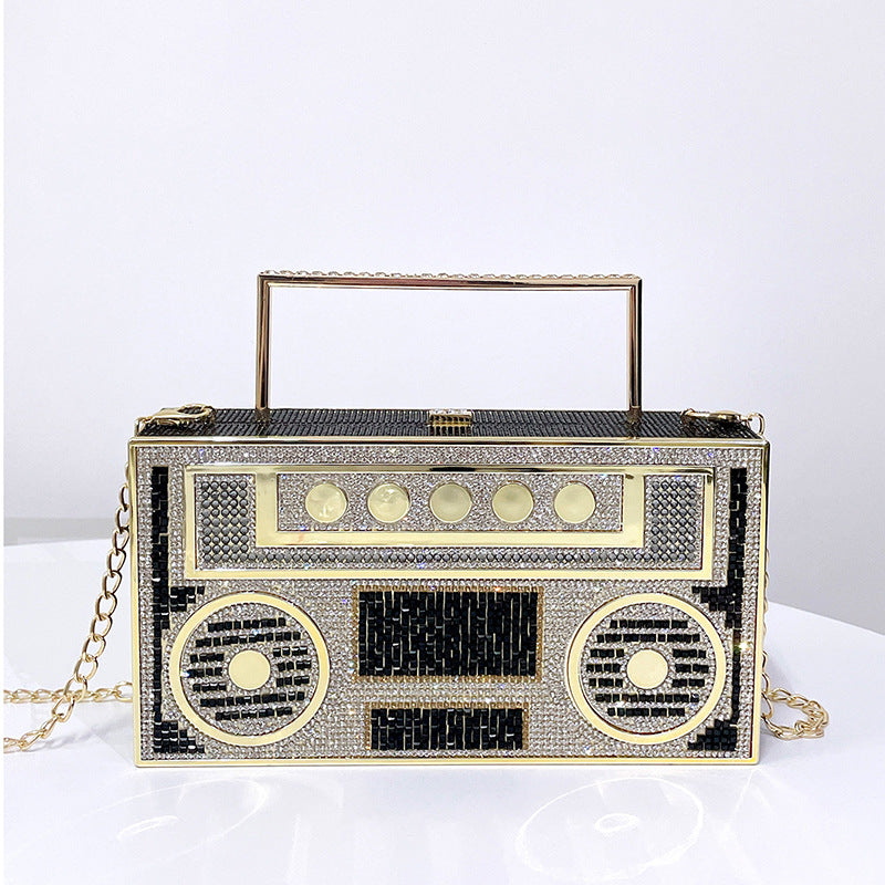 Roxy Rhinestone Boom Box Handbag