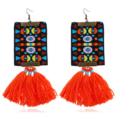 Nia Tribal Tassel Earrings