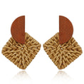 Load image into Gallery viewer, Tara Women's Open Flower Multi-layer Wooden Rattan Earrings
