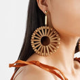 Load image into Gallery viewer, Bamboo Tropical Dangle Earrings
